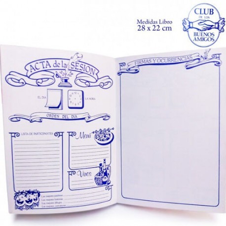 Libro de firmas el club de los buenos amigos