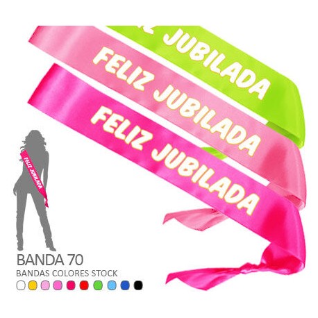 Banda feliz jubilada 7 cm ancho