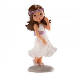 Figura niña de comunion para tarta irene 15 cm