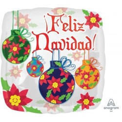 Globo feliz navidad bolas 45 cm