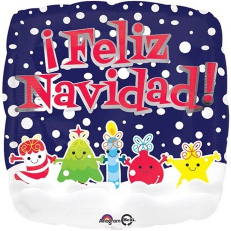 Globo feliz navidad nieve 45 cm