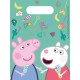 Bolsas cumpleanos Peppa Pig 6 uds 16x23 cm