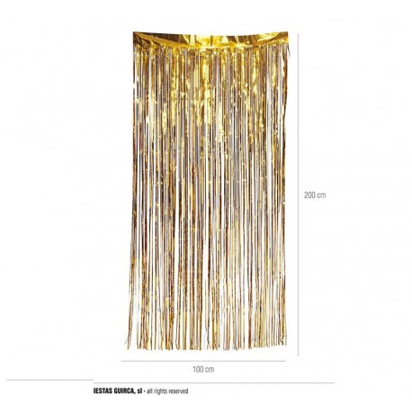 Cortina fiesta oro 100x200 cm