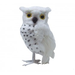 Lechuza Blanca 18 cm buho decoracion halloween