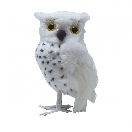 Lechuza Blanca 18 cm buho decoracion halloween