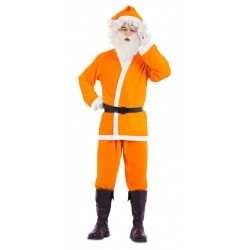 Disfraz papa noel naranja para adulto talla L