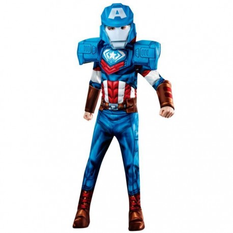 Disfraz capitan america mech Strike deluxe talla 8 10 anos