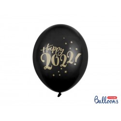 Globos fin de año negros 2022 6 uds