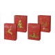 Bolsa regalo navidad rojo oro 14x11x6,5 cm