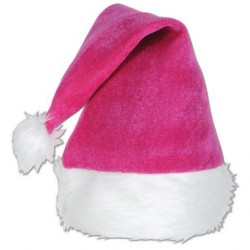 Gorro papa noel rosa fucsia deluxe