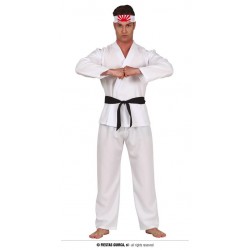 Disfraz Karateka blanco para hombre kid talla L