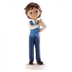 Figura nino de comunion con avion 13 cm