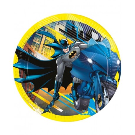 Platos Batman cumpleanos 8 uds 23 cm