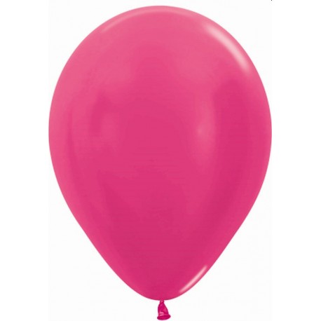 Globo Satin fucsia 100 uds sempertex 125 cm