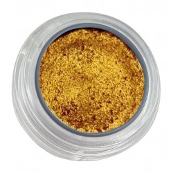 Maquillaje al agua amarillo metalico