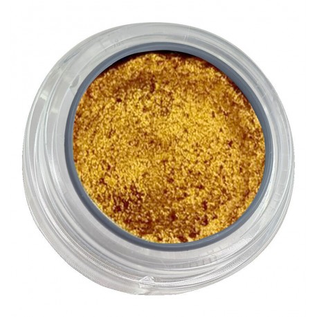 Maquillaje al agua amarillo metalico