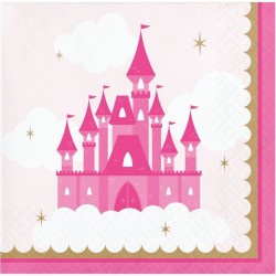 Servilletas Castillo Princesas 16 uds de 25 cm