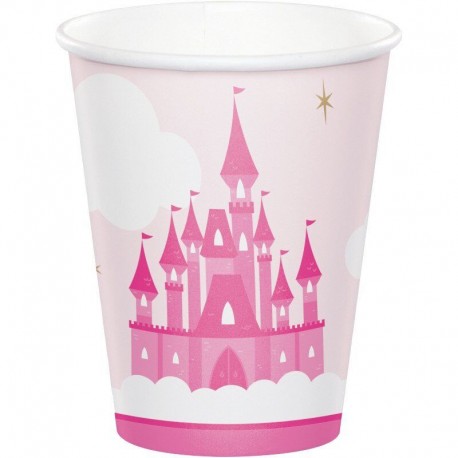 Vasos Castillo princesas 8 uds