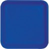 Platos cuadrados azul marino 18 uds de 23 cm