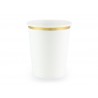 Vasos blancos oro 6 uds