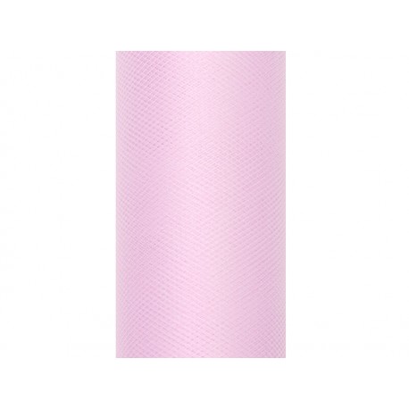 Tul Rosa claro rollo de 9 mt x 30 cm para decoraciones