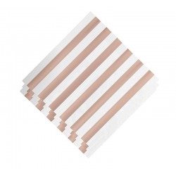 Servilletas oro rosa 12 uds 33 cm rayas