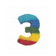 Piñata numero 3 Multicolor 50 cm