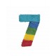 Piñata numero 7 Multicolor 50 cm