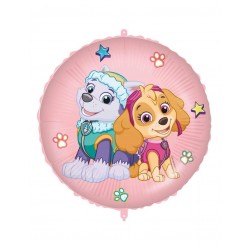 Globo patrulla canina rosa foil 45 cm