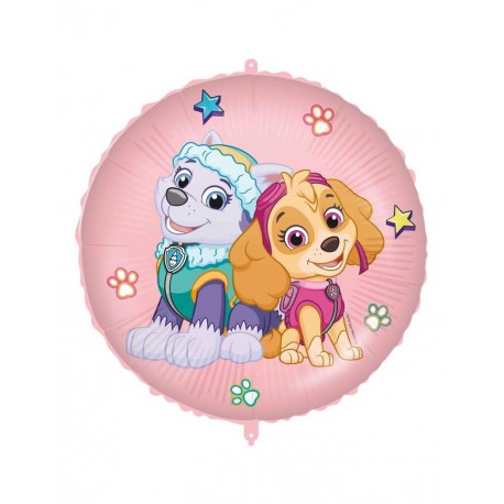 Globo patrulla canina rosa foil 45 cm