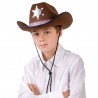 Sombrero vaquero marron infantil sheriff