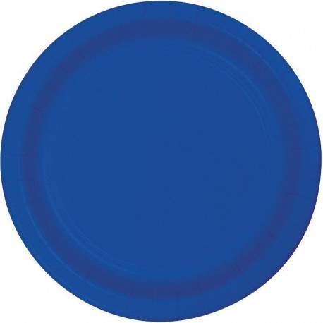 Platos Azul marino 8 uds de 23 cm carton