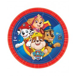 Platos Patrulla canina 8 uds de 23 cm