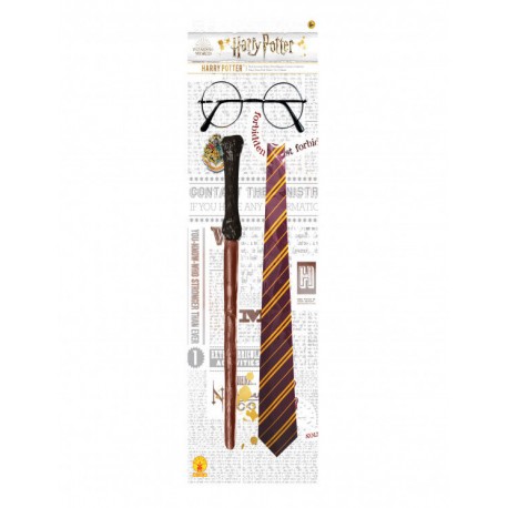 Kit Harry Potter gafas varita corbata