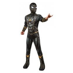 Dsifraz Spider Man negro deluxe para nino talla 8 10 anos