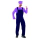 Disfraz Fontanero morado malo adulto waluigi