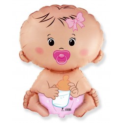 Globo bebe rosa 67x46 cm para helio o aire