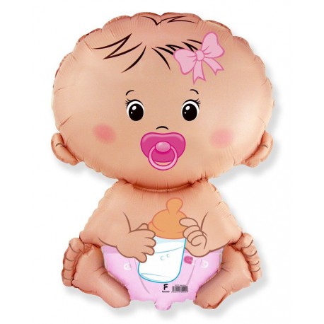 Globo bebe rosa 67x46 cm para helio o aire