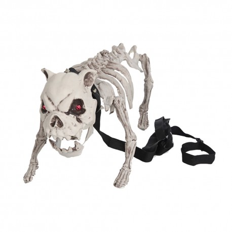 Esqueleto de perro con luz y sonido 40 cm