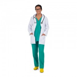 Disfraz doctora verde para mujer talla M