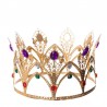 Corona reina dorada metalica