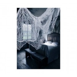 Tela blanca rasgada decoracion halloween 76x228 cm