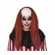 Peluca calva con pelo castaño payaso diabolico