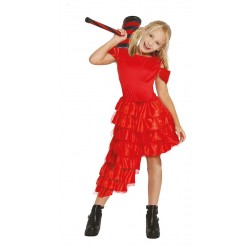 Disfraz Arlequinn vestido rojo talla 5 6 anos