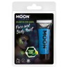 Maquillaje cara brilla en la oscuridad glow in the dark Azul