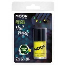 Laca de uñas amarilla neon en la oscuridad glow