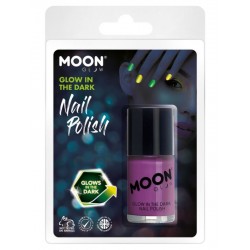 Laca de uñas morada neon en la oscuridad glow