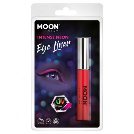 Eye liner rojo intenso neon 10 ml moon brilla luz UV