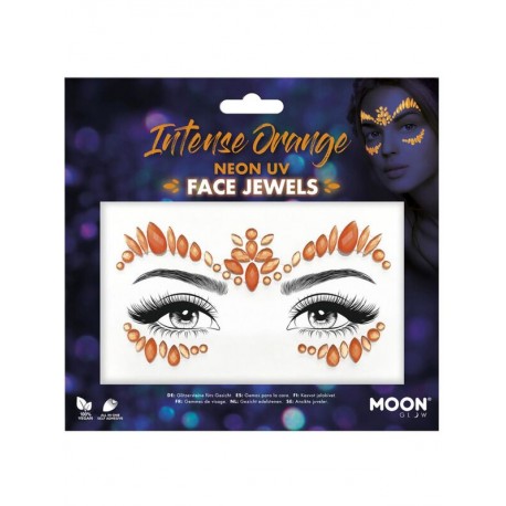 Joyas faciales adhesivas nanranjas brillan en la oscuridad Glow