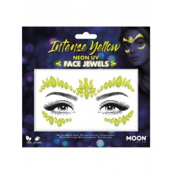 Joyas faciales adhesivas amarillas brillan en la oscuridad Glow